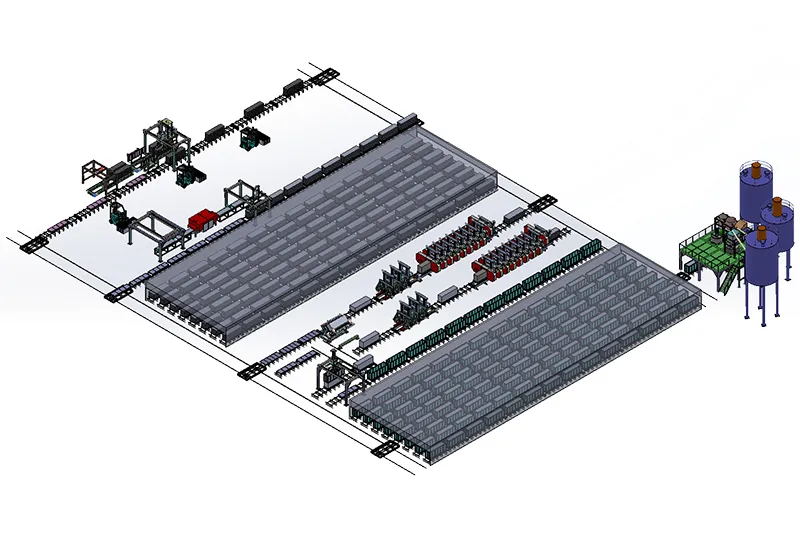 Concrete Block Cutting Line